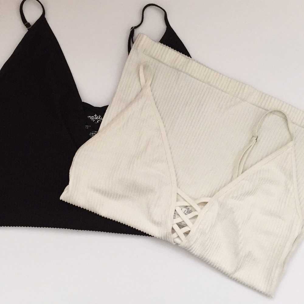 Free People Ribbed and Crossed Tank